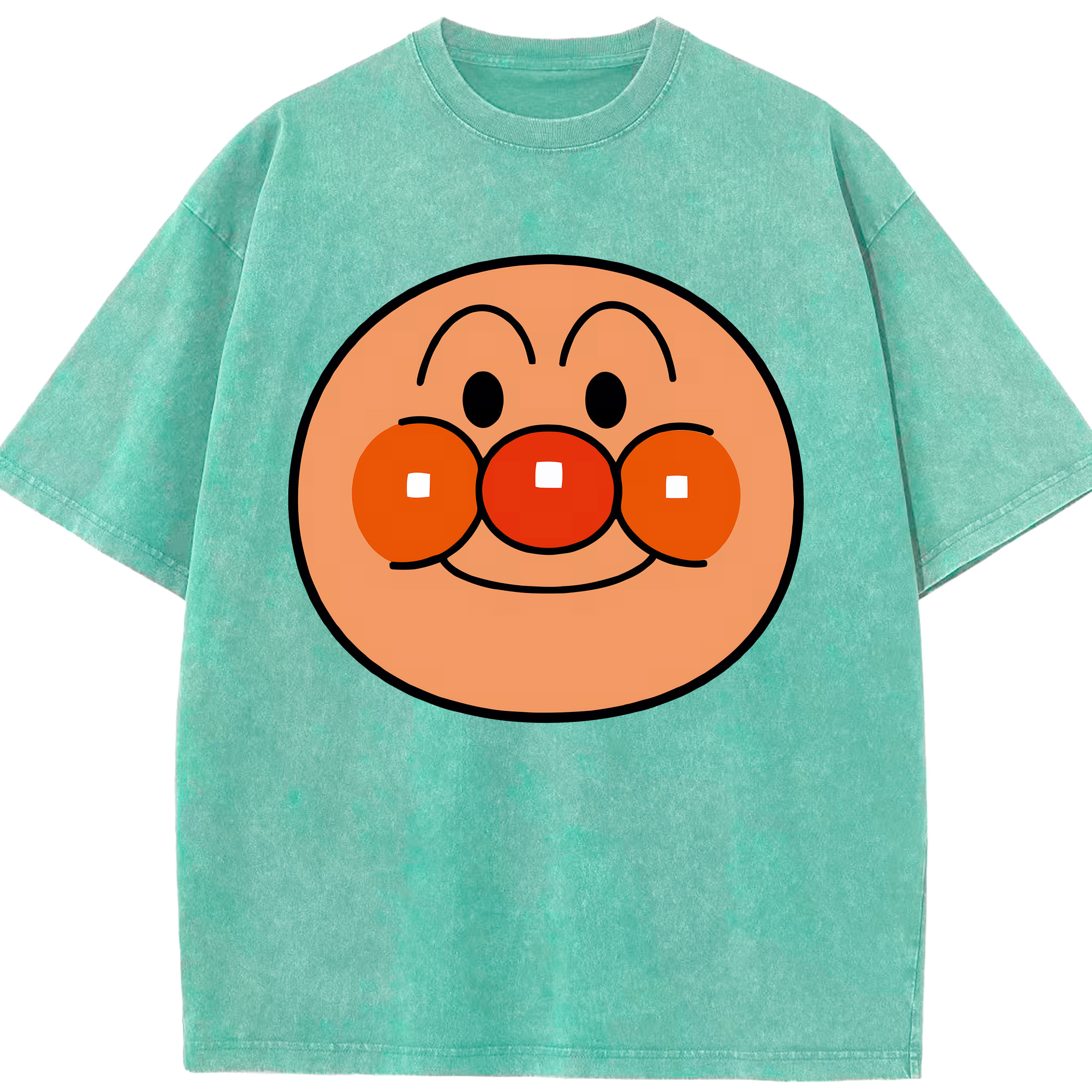 （画像用） アンパンマン Anpanman 綿100% ヴィンテージ風 半袖Tシャツ（フロントプリント）